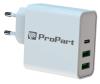 ProPart CARICABATTERIE DA PARETE 65W 2X USB-A + 1X TYPE-C (EK-PD-06)