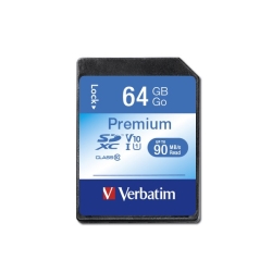Verbatim SECURE DIGITAL 64 GB PREMIUM SDXC (44244) CLASS 10
