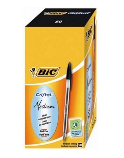 Bic PENNA A SFERA CRISTAL NERA (50 PEZZI)