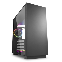 Sharkoon CASE PURE STEEL BLACK RGB ATX VETRO TEMPERATO - NERO