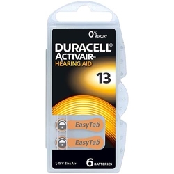 Duracell BATTERIE ACTIVAIR HEARING AID 13 PER APPARECCHI ACUSTICI (6 PEZZI)