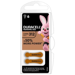 Duracell BATTERIE ACTIVAIR HEARING AID 312 PER APPARECCHI ACUSTICI (6 PEZZI)