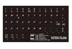  Marca non in elenco ADESIVI TASTIERA ITALIANA STICKERS NETBOOK/NOTEBOOK - TASTI PICCOLI ITA