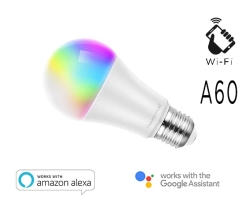 HomCloud LAMPADA LED SMART EE-9WE2760R RGB + BIANCO CALDO E27 A60 DIMMERABILE WIFI - ALEXA E GOOGLE HOME