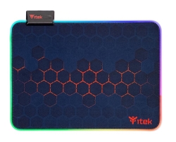 iTek MOUSE PAD GAMING RGB E1 L - RGB 12 MODALITA' - NERO/ROSSO (ITMPE1RGBL)