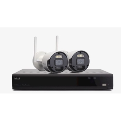 Isiwi KIT SISTEMA DI SORVEGLIANZA NVR 8 CANALI + 2 TELECAMERE WIRELESS