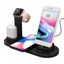 Andowl BASE STATION RICARICA SMARTPHONE WIRELESS CHARGING STAND NERO (Q-L023)