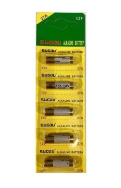 Sugou BATTERIE ALKALINE 27A 12V (5 PEZZI)