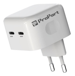 ProPart CARICABATTERIE DA PARETE 36W 2x USB TYPE-C (E685-36W)