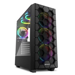 Sharkoon CASE GAMING RGB HEX ATX NO ALIMENTATORE