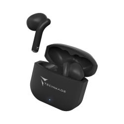 Techmade AURICOLARI BLUETOOTH CON BOX DI RICARICA NERI (TM-XM201-BK)