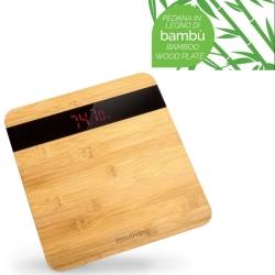 Innoliving BILANCIA DIGITALE PESAPERSONA IN BAMBU' DIGIT ROSSA (INN-151)