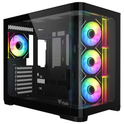 iTek CASE GAMING DARK CAVE CURVED ITGCADCCB - NO ALIMENTATORE - DESIGN CURVO - NERO