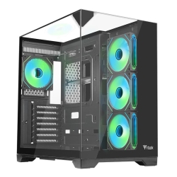 iTek CASE GAMING DARK CAVE PANO - NO ALIMENTATORE - ARGB FAN - NERO (ITGCADCPAB)