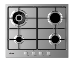 Candy PIANO COTTURA A GAS TIMELESS 60CM - 4 FUOCHI - INOX (CHW6BR4WX)