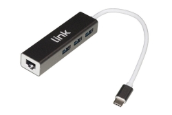 Link HUB 3 PORTE USB TYPE-C USB 3.0 + GIGABIT (LKHUB303)