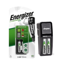 Energyzer CARICABATTERIE MINI CHARGER PER 2 PILE AA/AAA - INCLUSE 2 PILE MINISTILO RICARICABILI 700MAH