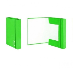  Marca non in elenco CARTELLA CON ELASTICO 3 LEMBI DORSO VERDE 3CM