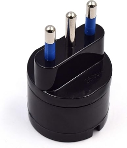  Marca non in elenco ADATTATORE SEMPLICE SCHUKO SPINA 10A ITALIANA (WY13016) NERO