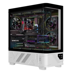 iTek CASE GAMING TOWER NETRON CURVED - NO ALIMENTATORE - ARGB FAN - NERO/BIANCO (ITGCANTC01)