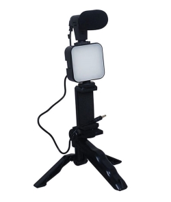  Marca non in elenco KIT VLOGGING CAMERA - SUPPORTO VIDEO SMARTPHONE PORTATILE CON LUCE LED (S12)