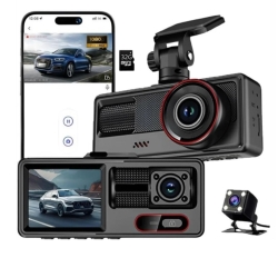  Marca non in elenco TELECAMERA DASH CAM BLACK BOX DVR RECORDER PER AUTO - 3 CANALI - 1080P WIFI