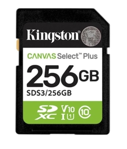 Kingston SECURE DIGITAL 256 GB CANVAS SELECT PLUS GEN3 (SDS3/256GB) CLASS10 UHS-I