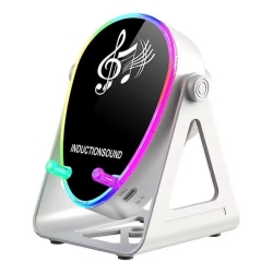  Marca non in elenco SUPPORTO TELEFONO CON RICARICA WIRELESS + CASSA BLUETOOTH (INDUCTIONSOUND) 2IN1 BIANCO
