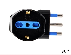 ProPart ADATTATORE SCHUKO 90GR. SPINA16A SALVASPAZIO NERO (PES1067-BK)