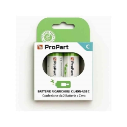 ProPart BATTERIE RICARICABILI C USB-C 4200MAH 1.5V - CONF. 2PZ - EK-RB-09 (1INR40/22)