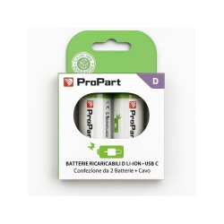 ProPart BATTERIE RICARICABILI D USB-C 4200MAH 1.5V - CONF. 2PZ - EK-RB-10 (1INR40/22)