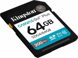 Kingston SECURE DIGITAL 64 GB CANVAS GO PLUS (SDG4/64GB) CLASS10 UHS-I U3 V30