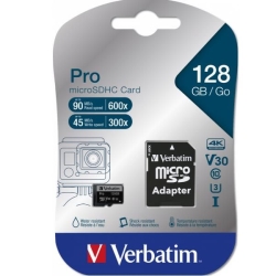 Verbatim TRANS FLASH 128 GB U3 (47044) CLASS 10 (CON ADATTATORE)