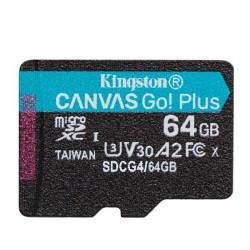 Kingston TRANS FLASH 64 GB CANVAS GO PLUS (SDCG4/64GBSP) CLASS 10