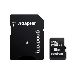 Goodram TRANS FLASH MICRO SDHC 16 GB CLASS 10 CON ADATTATORE (M1AA-0160R12)