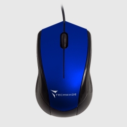 Techmade MOUSE TM-XJ15-BL BLU USB CON FILO