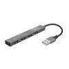 Trust HUB 4 PORTE HALYX USB (23786) IN ALLUMINIO