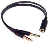 Xtreme CAVO SDOPPIATORE JACK 3.5MM. DA SINGOLO A DOPPIO JACK PER PC AUDIO E MIC (40312)
