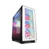 Sharkoon CASE GAMING ELITE SHARK CA300H WHITE RGB ATX NO ALIMENTATORE - BIANCO