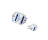 ProPart ADATTATORE PRESA 3 POSTI BIPASSO SCHUKO SPINA 10/16A BIANCO (PES1040A-WP)