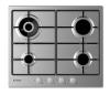 Candy PIANO COTTURA A GAS TIMELESS 60CM - 4 FUOCHI - INOX (CHW6BR4WX)