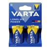 Varta BATTERIE TORCIA D 1.5V LONGLIFE POWER ALCALINA - 2PZ