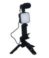  Marca non in elenco KIT VLOGGING CAMERA - SUPPORTO VIDEO SMARTPHONE PORTATILE CON LUCE LED (S12)