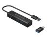 Conceptronic HUB USB 3.0 A 4 PORTE CON ADATTATORE USB-C (HUBBIES06B)