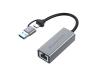 Conceptronic ADATTATORE USB-C/A A GIGABIT 2IN1 (ABBY08G)