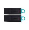 Kingston CONF. 2 PEZZI PEN DRIVE 64 GB DATATRAVELER EXODIA USB 3.2 GEN1 (DTX/64GB-2P)