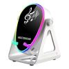  Marca non in elenco SUPPORTO TELEFONO CON RICARICA WIRELESS + CASSA BLUETOOTH (INDUCTIONSOUND) 2IN1 BIANCO